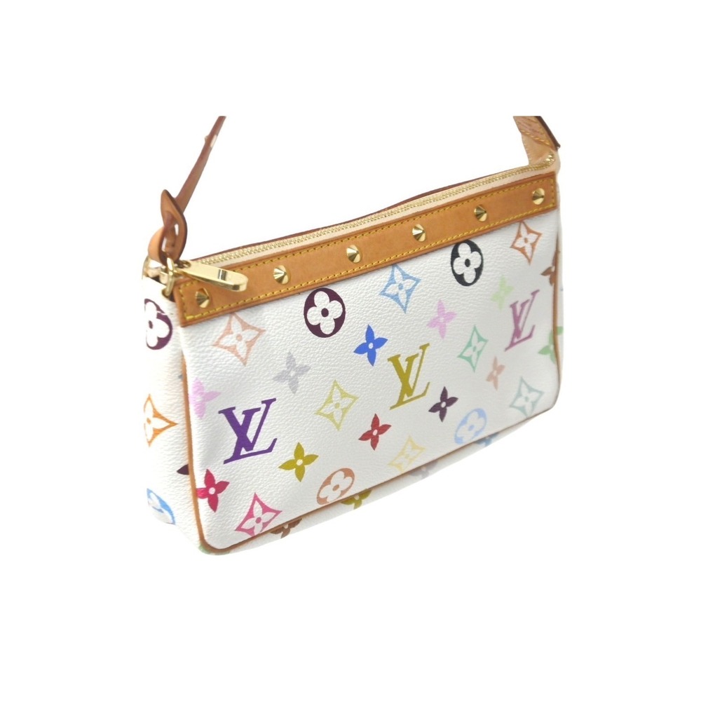 Louis Vuitton Multicolore Murakami Accessoires Takashi Pochette White - Picture 4 of 9